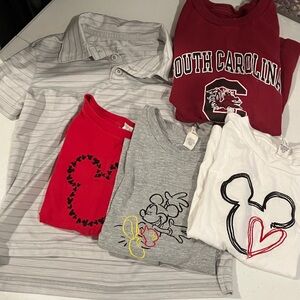 Disney Kids Mickey Mouse Polo and Tees - Red, Gray, White